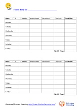 screen time tracking chart